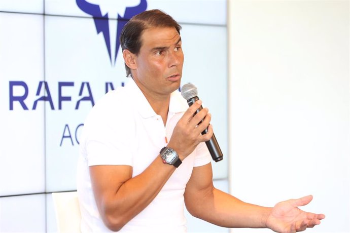Rafael Nadal, durante una conferencia de prensa.