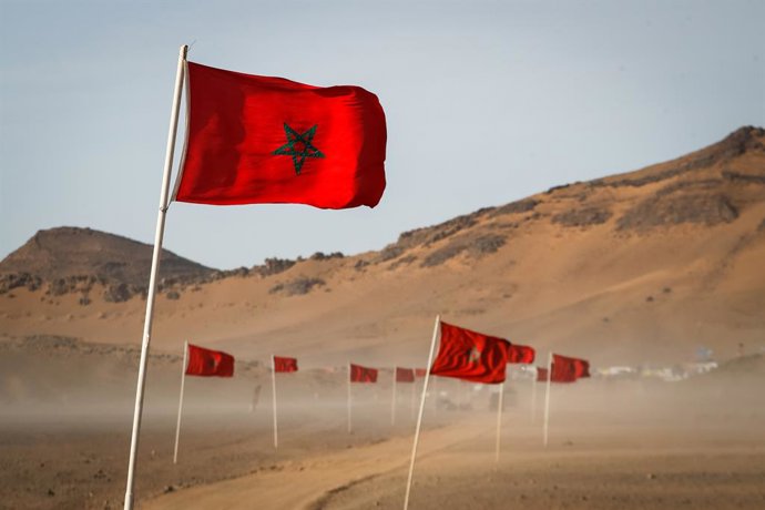 Archivo - ambiance, flag, drapeau during the Rallye du Maroc 2021, from October 8 to 13, 2021 in Zagora, Morocco - Photo Antonin Vincent / DPPI