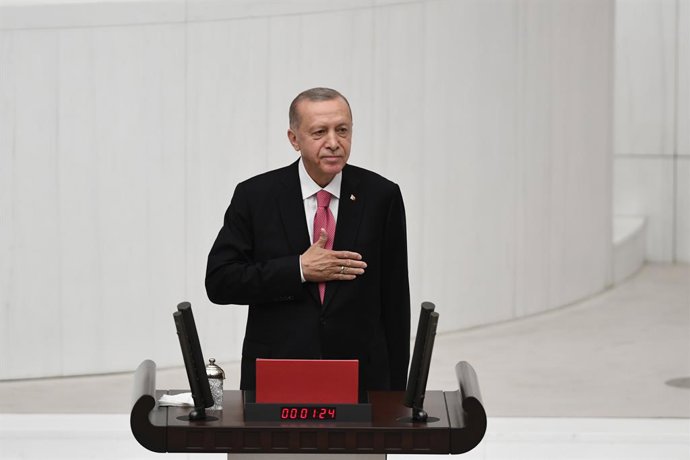 June 3, 2023, Ankara, Türkiye: Turkish President Tayyip Erdogan took the oath of office for a new presidential term on Saturday after winning re-election last weekend, extending his rule into a third decade in a ceremony at the parliament in Ankara.