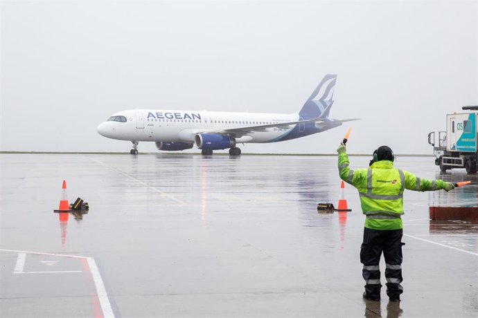 Avión de la compañía de bandera helena