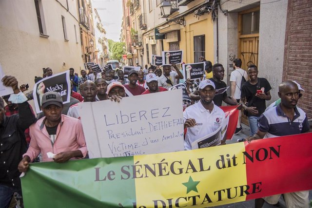Archivo - Protestas contra el Gobierno de Senegal 
