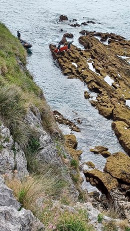 Rescate de un buceador fallecido