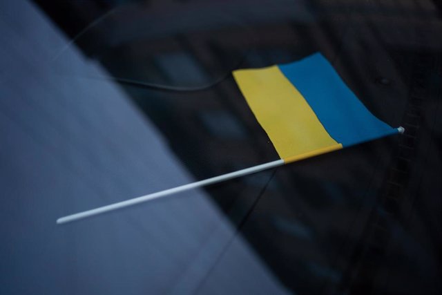 Archivo - Una bandera de Ucrania.