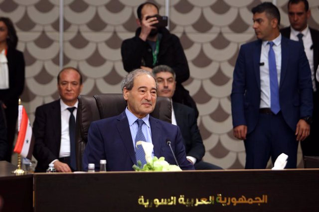 Archivo - El ministro de Asuntos Exteriores sirio, Faisal al Mekdad