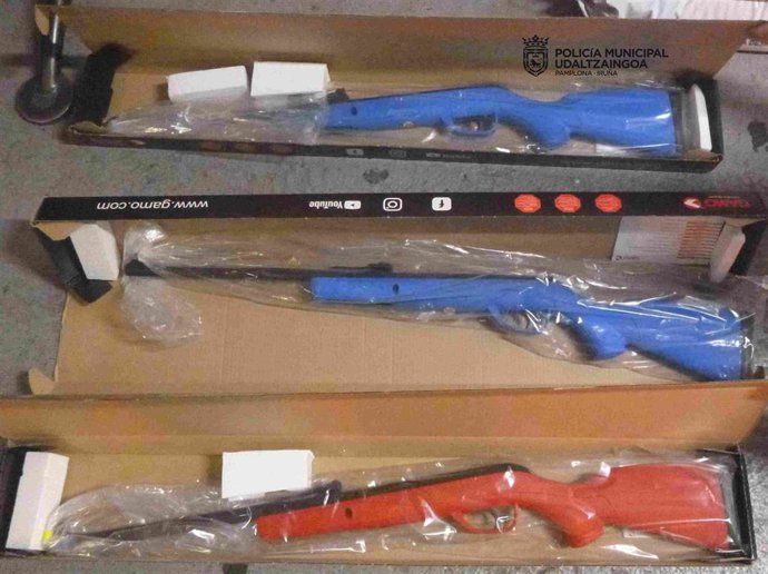 Las armas incautadas.