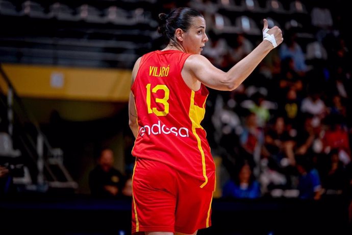 Andrea Vilaró, con la selección española.