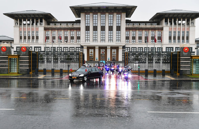 Vehículos tras la toma de posesión del presidente de Turquía, Recep Tayyip Erdogan