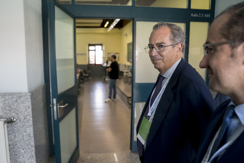 El vicepresidente, consejero de Educación y Universidades de la Comunidad de Madrid en funciones, Enrique Ossorio, visita el campus de Leganés de la Universidad Carlos III, a 5 de junio de 2023