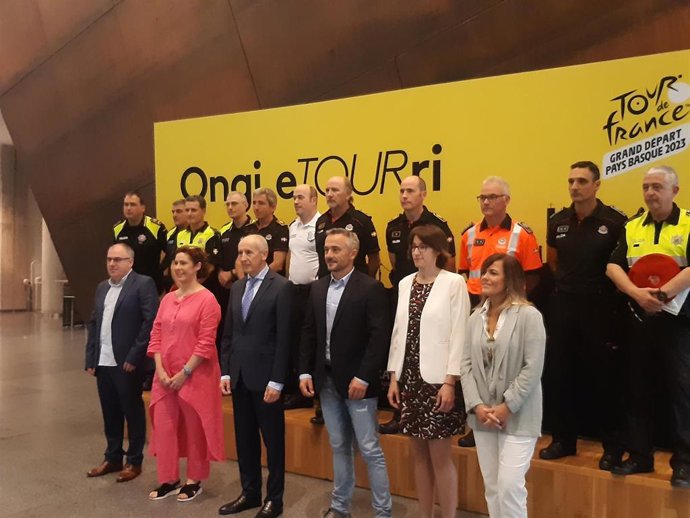 Presentación del operativo para el Tour en Bilbao.