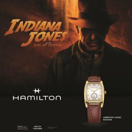 Indiana Jones cronometra con un Hamilton Boulton sus aventuras en 'El Dial del Destino'.