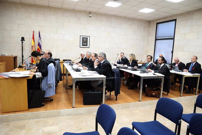 Magistrados durante el juicio del juez Manuel Penalva y el fiscal Miguel Ángel Subirán en los juzgados de Sa Gerreria de Palma, a 5 de junio de 2023, en Palma de Mallorca, Mallorca, Baleares (España).