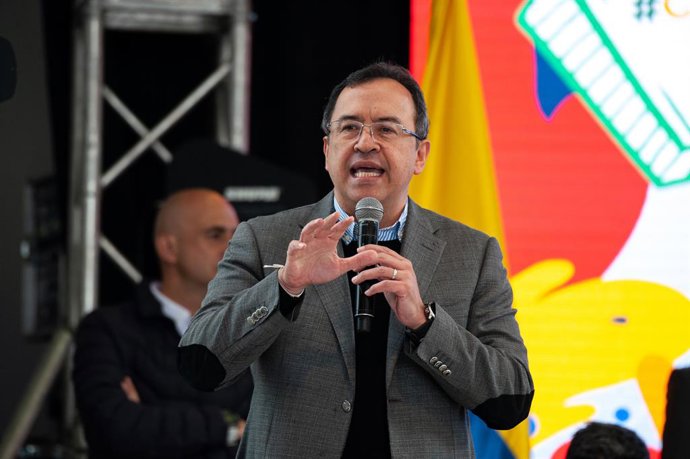 Archivo - March 24, 2023, Bogota, Cundinamarca, Colombia: Colombia's minister of the interior Alfonso Prada during the National People's Communal Assembly in Bogota, Colombia March 24, 2023.