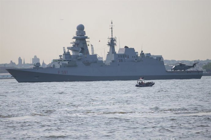 Barcos de la flota estadounidense en aguas del estado de Nueva York