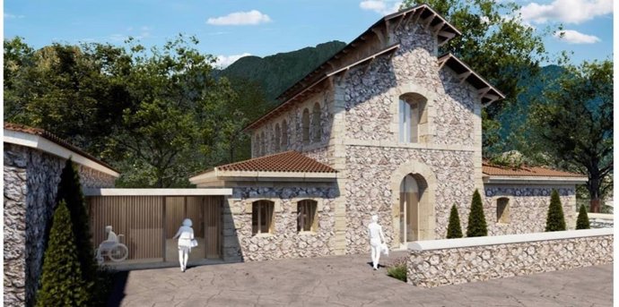 Maqueta del centro de día proyectado en Sóller.