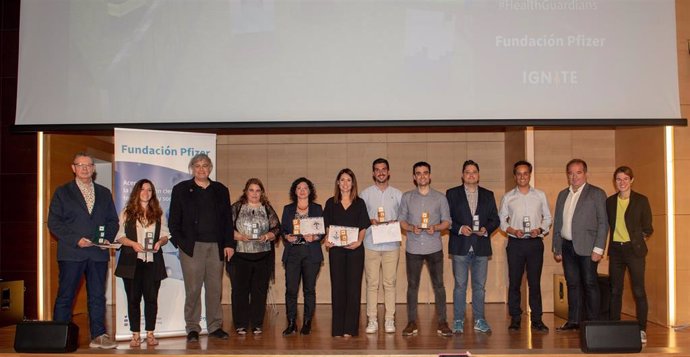 La Fundación Pfizer entrega los premios de la última edición de 'Health Guardians 2030', un proyecto para impulsar las vocaciones STEAM en jóvenes. En Alcobendas (Madrid), a 3 de junio de 2023.
