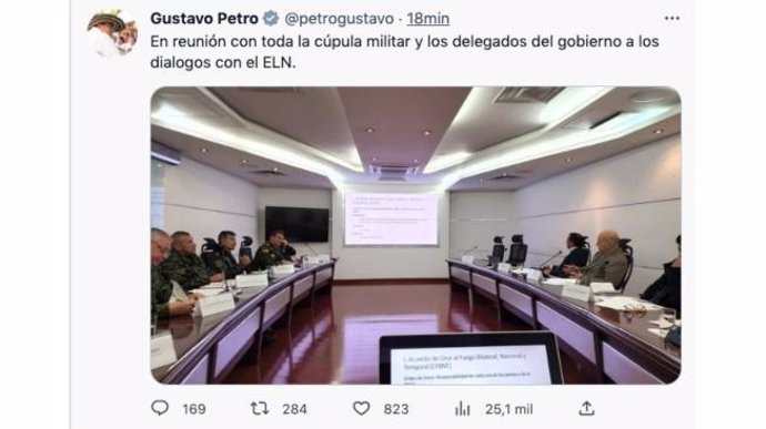 Mensaje de Gustavo Petro que revela la fecha del 8 de mayo como día para el inicio del alto el fuego con el ELN