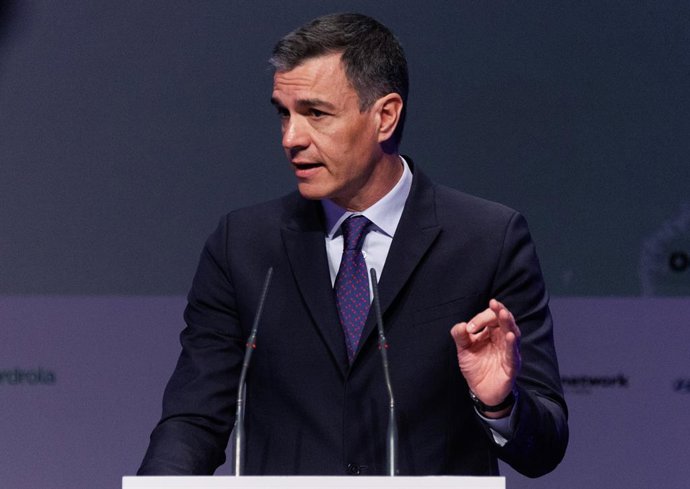 El presidente del Gobierno, Pedro Sánchez, interviene durante la III edición del foro Fondos Europeos III: España, por el liderazgo global en economía verde y digital, en el Círculo de Bellas Artes, a 5 de junio de 2023, en Madrid (España). elDiario.e