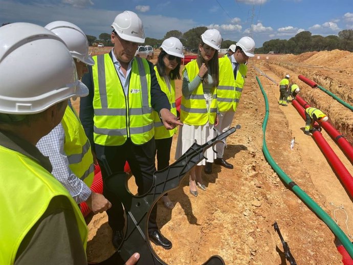 El consejero de Universidad, Investigación e Innovación, José Carlos Gómez Villamandos, en su visita a las obras en una imagen de archivo.