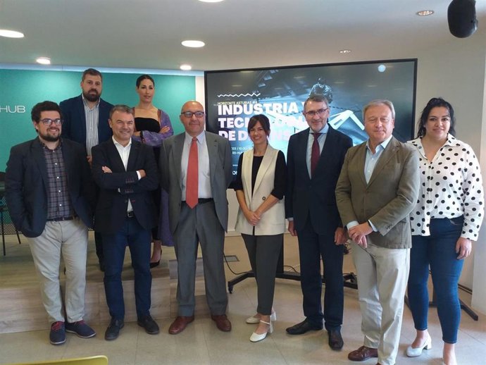 Participantes en la jornada 'Horizonte Asturias. Industria y tecnología de defensa', celebrada en el Parque Científico y Tecnológico de Gijón