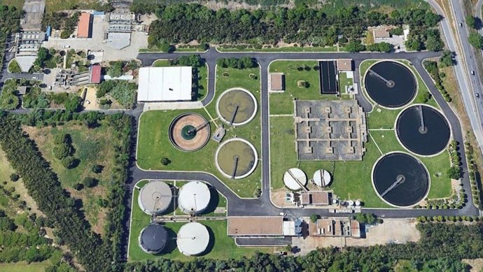 Vista aérea de la EDAR de San Jerónimo.