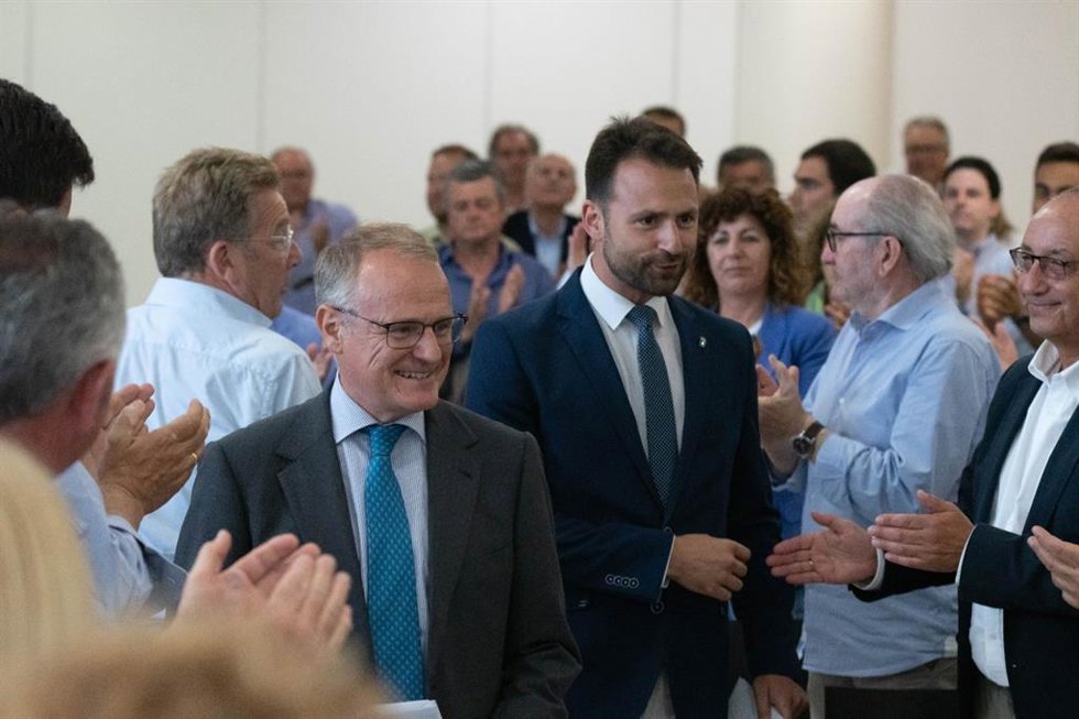 Diego Canga y Álvaro Queipo en la Junta Regional del PP.