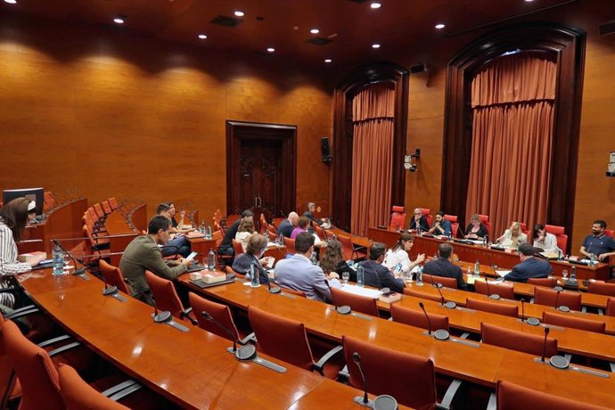 La Junta de Portavoces del Parlament, reunida este martes.