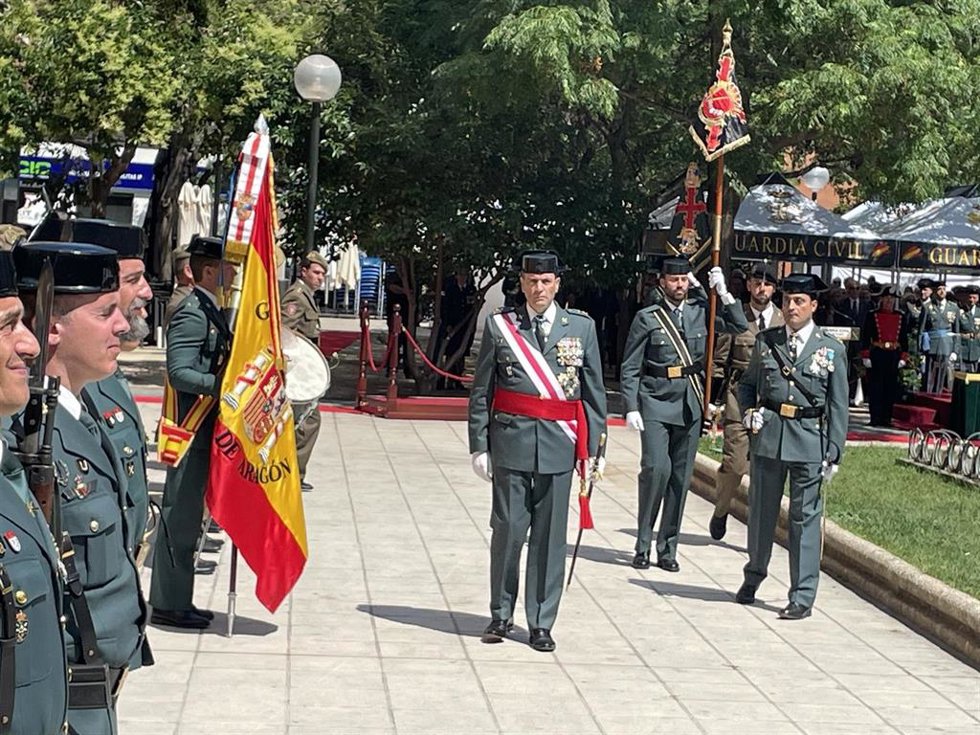 El general jefe de la Zona de Aragón de la Guardia Civil, Francisco Javier Almiñana.