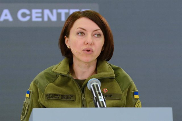 Archivo - La viceministra de Defensa de Ucrania, Hanna Maliar.