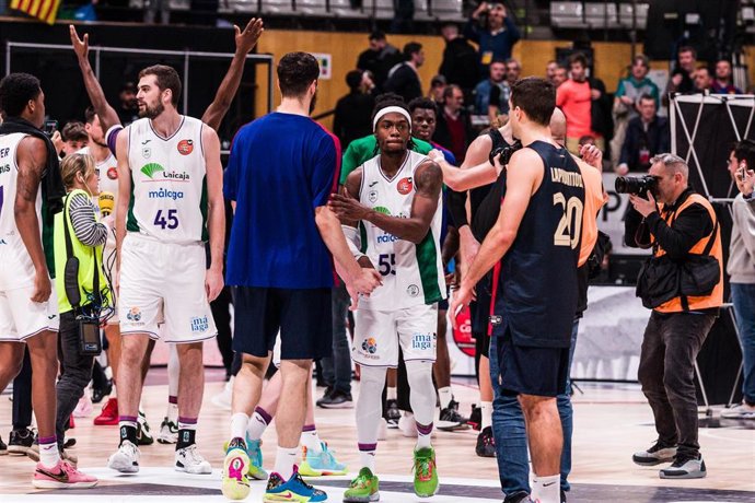 Archivo - Kendrick Perry of Unicaja during the ACB Copa del Rey Badalona '23 Quarter Finals match between FC Barcelona and Unicaja  at Palau Olimpic de Badalona on February 17, 2023 in Badalona, Barcelona, Spain.
