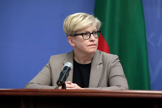 Archivo - La primera ministra de Lituania, Ingrida Simonyte.