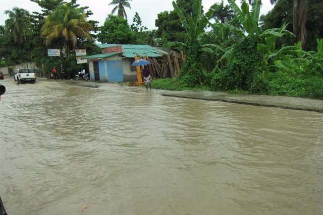 Archivo - Imagen de archivo de inundaciones en Haití