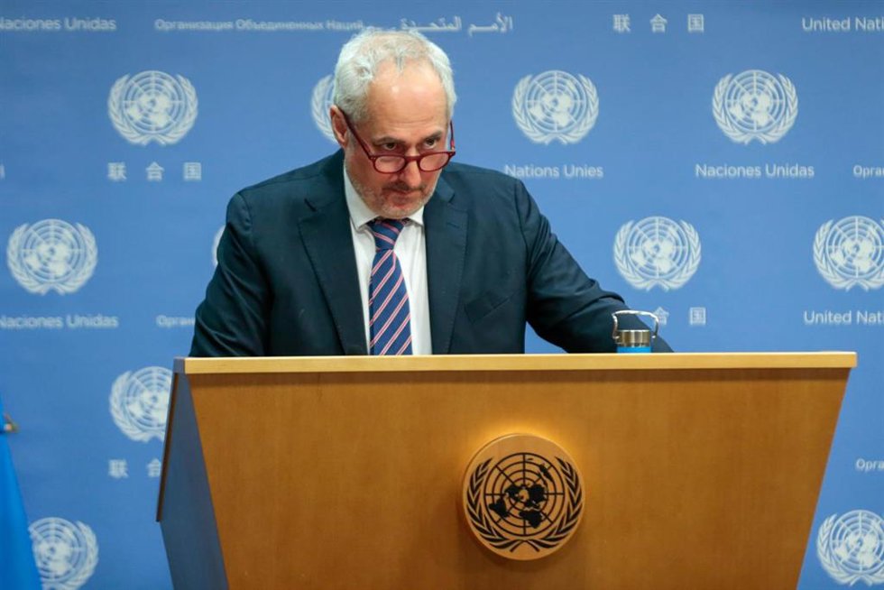 Archivo - El portavoz de la Secretaría General de la ONU, Stéphane Dujarric