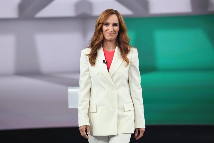 Mónica Garcíadurante el debate electoral de los candidatos al Gobierno de la Comunidad de Madrid 