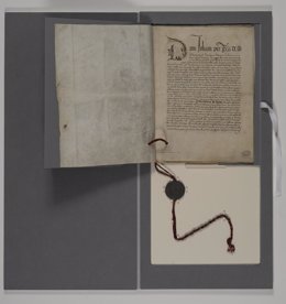 Imagen del Tratado de Tordesillas conservado en el Archivo de Indias de Sevilla