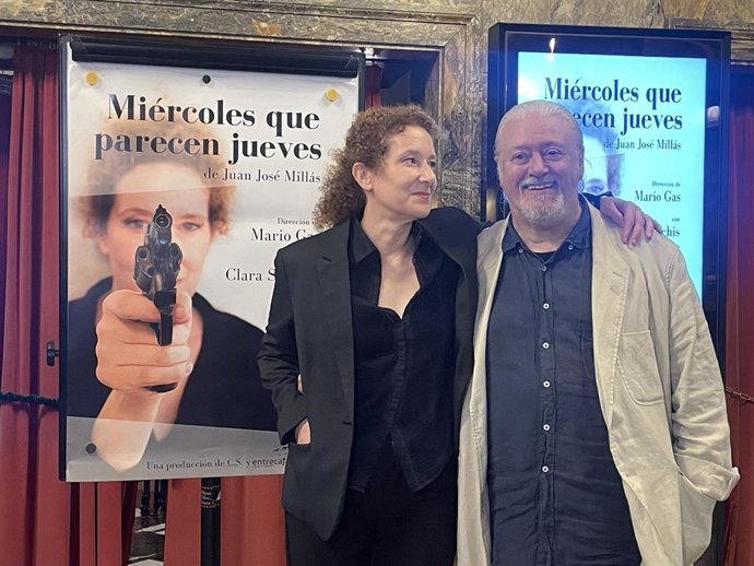 La actriz Clara Sanchís y el director Mario Gas han presentado la obra esta mañana en el Teatro Principal