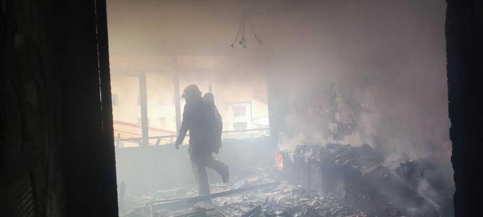 Incendio de una vivienda en Castro Urdiales