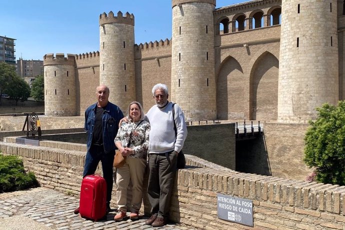 El portavoz de Teruel Existe, Manuel Gimeno, en La Aljafería.