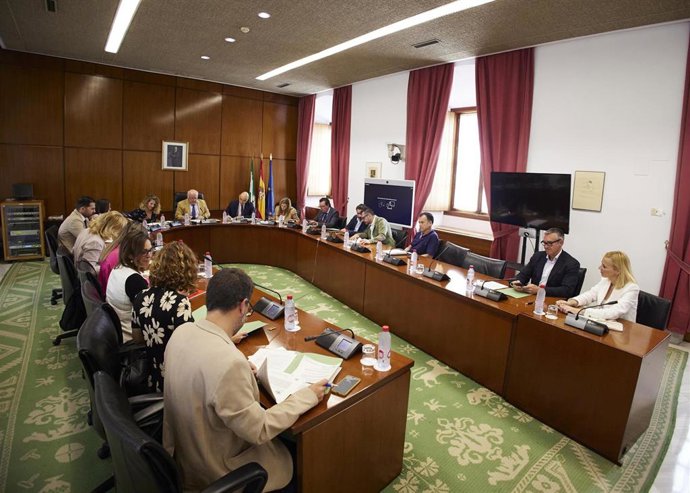 Imagen de este miércoles de la Junta de Portavoces del Parlamento de Andalucía.
