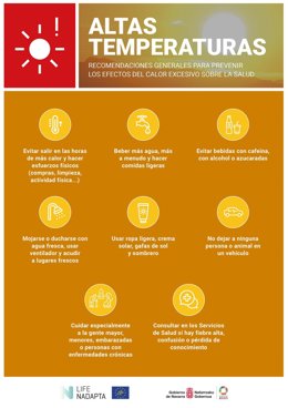 El Gobierno de Navarra activa el plan de prevención ante altas temperaturas hasta el 30 de septiembre.