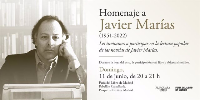 Cartel homenaje a Javier Marías