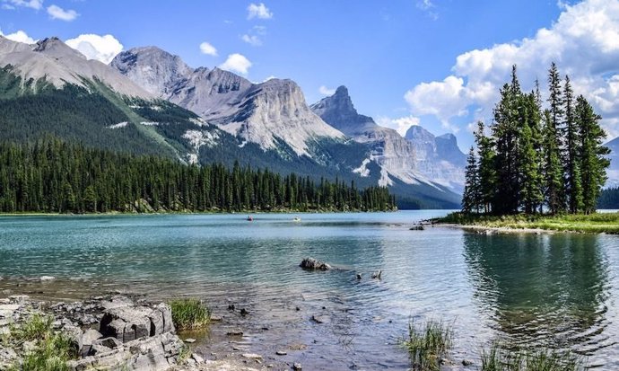 Spirit Island, en el Parque Nacional Jasper (Canadá)