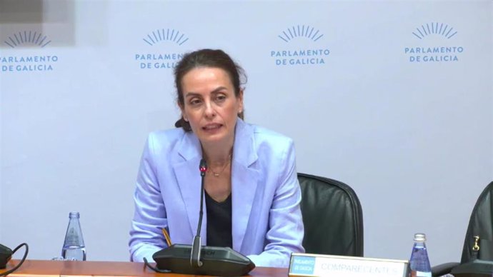 La directora xeral de Ordenación e Innovación Educativa, Judith Fernández, en la comisión de educación y cultura del Parlamento de Galicia.