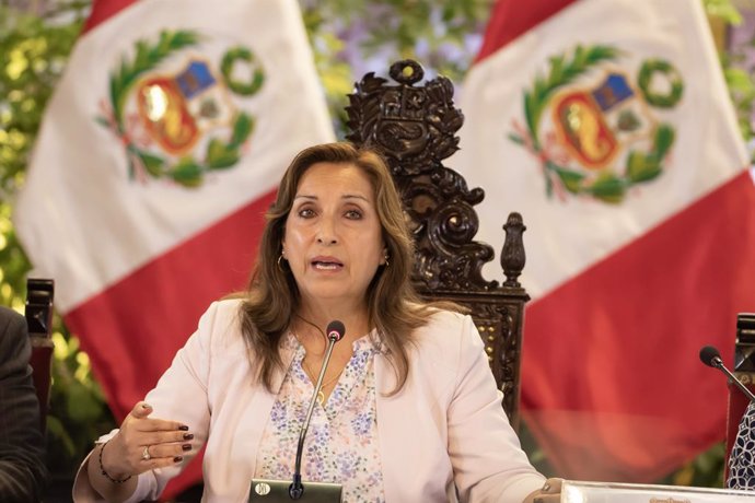Archivo - December 29, 2022, Lima, Peru: Peruvian President DINA BOLUARTE gives a press conference at the Government Palace in Lima