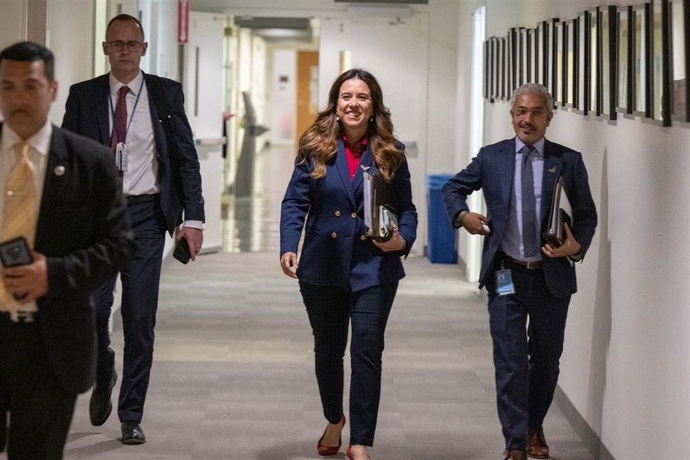 La presidente del Consejo de Seguridad de la ONU, Lana Zaki Nusseibeh