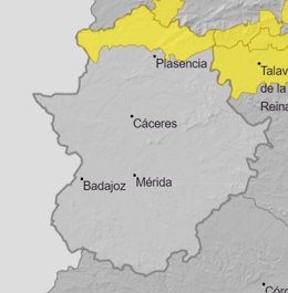 Alerta en el norte de Cáceres para el 8 de junio