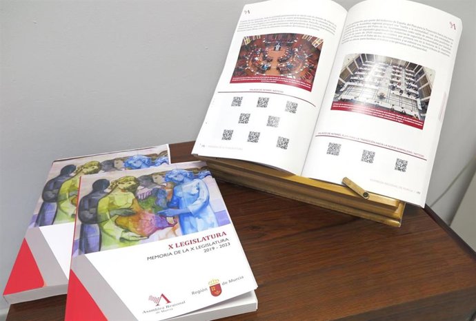 La memoria de actividad de la X Legislatura, disponible en la página web de la Asamblea Regional de Murcia