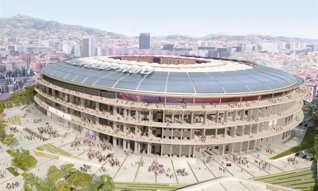 Archivo - Diseño del nuevo Spotify Camp Nou dentro del 'Espai Barça'