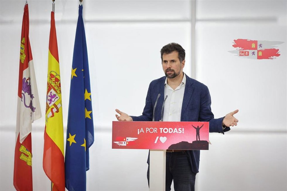 El secretario general del PSOECyL, Luis Tudanca, tras la reunión de la Comisión Ejecutiva Autonómica