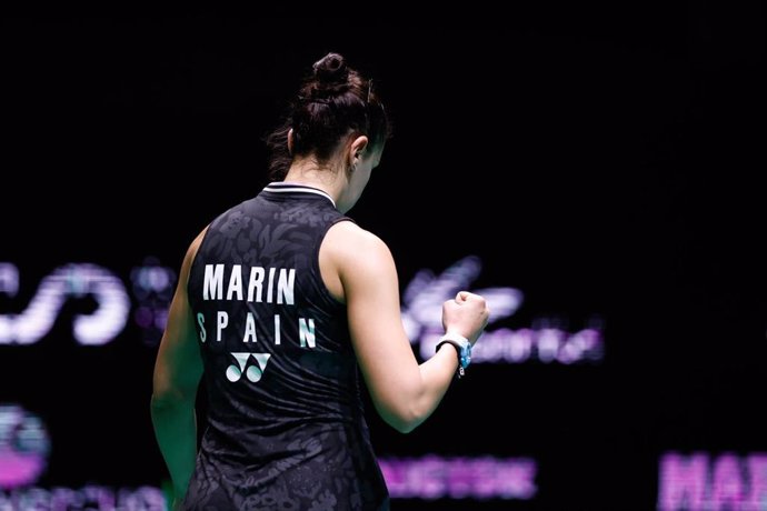 Archivo - La onubense Carolina Marín, en el Madrid Spain Masters 2023.