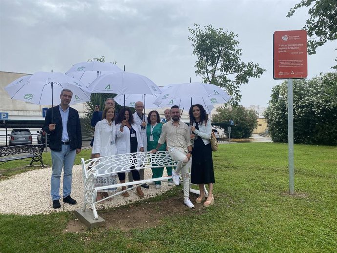 Banco instalado en el Hospital Universitario Reina Sofía.